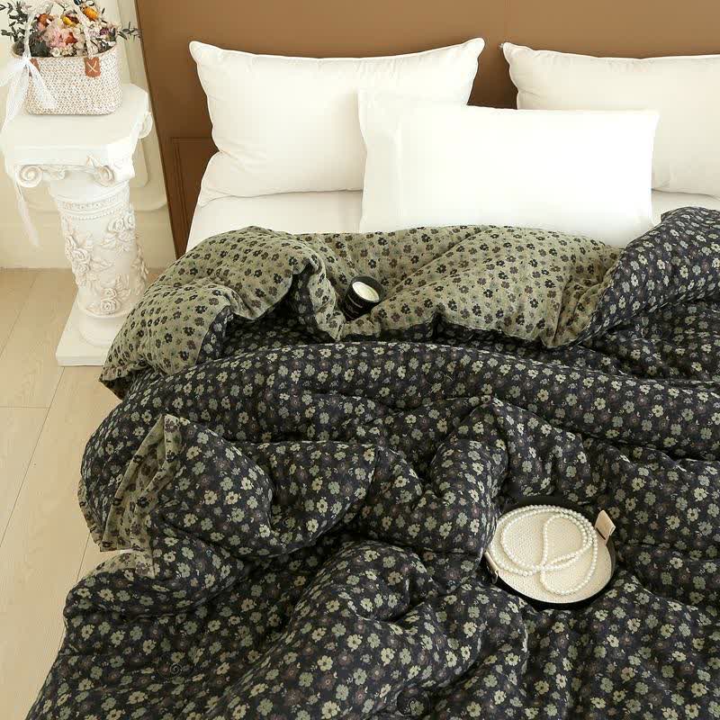 Retro Floral  Cotton Gauze Jacquard Quilt