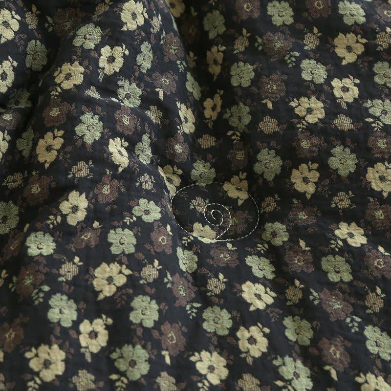 Retro Floral  Cotton Gauze Jacquard Quilt