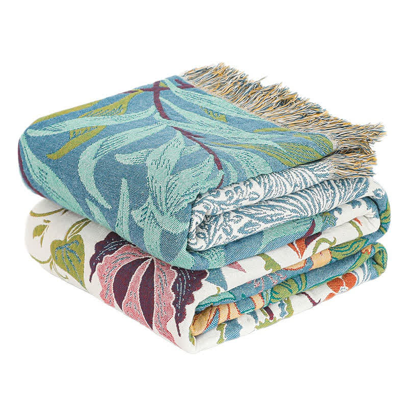 Floral Patchwork Natural Cotton Gauze Quilt