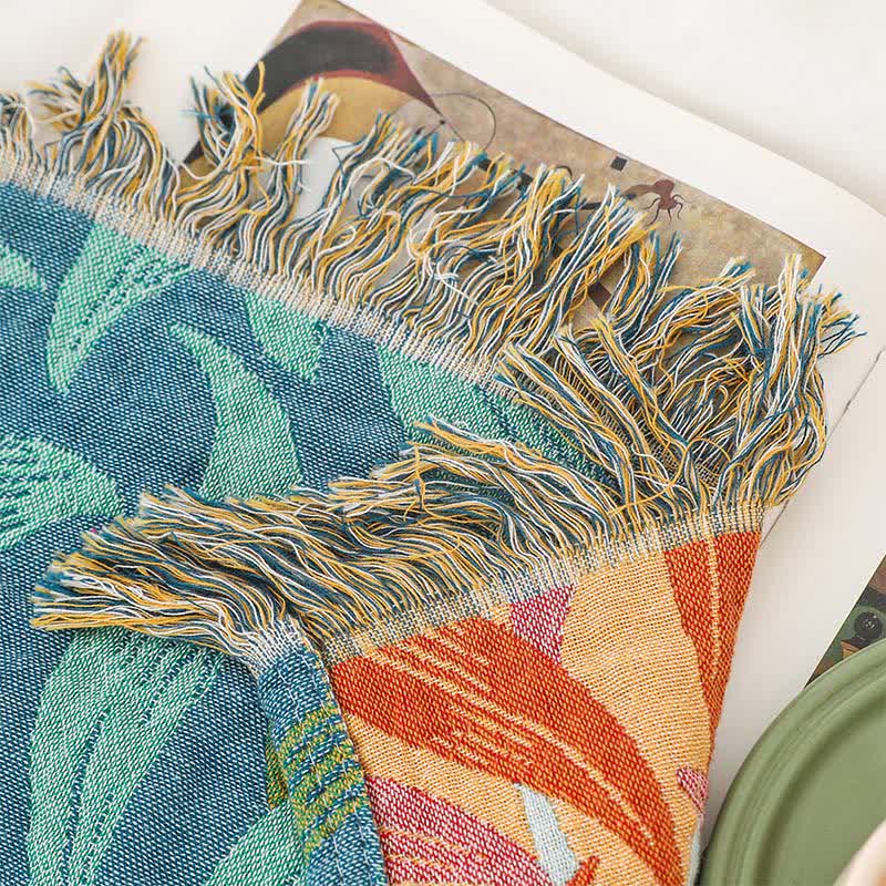 Floral Patchwork Natural Cotton Gauze Quilt
