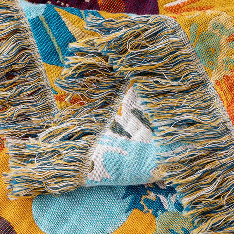 Floral Patchwork Natural Cotton Gauze Quilt